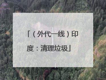 （外代一线）印度：清理垃圾