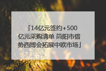 14亿元签约+500亿元采购清单 简阳市借势西博会拓展中欧市场