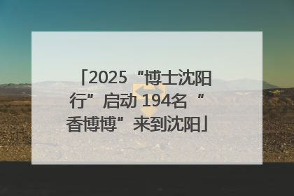 2025“博士沈阳行”启动 194名“香博博”来到沈阳