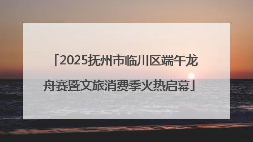 2025抚州市临川区端午龙舟赛暨文旅消费季火热启幕