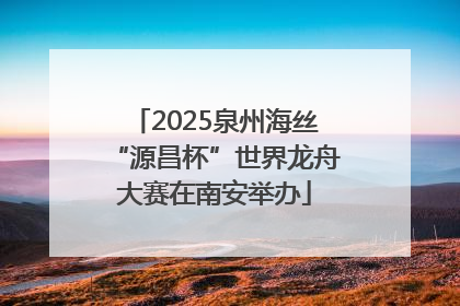 2025泉州海丝“源昌杯”世界龙舟大赛在南安举办