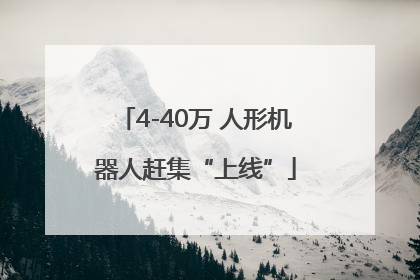 4-40万 人形机器人赶集“上线”